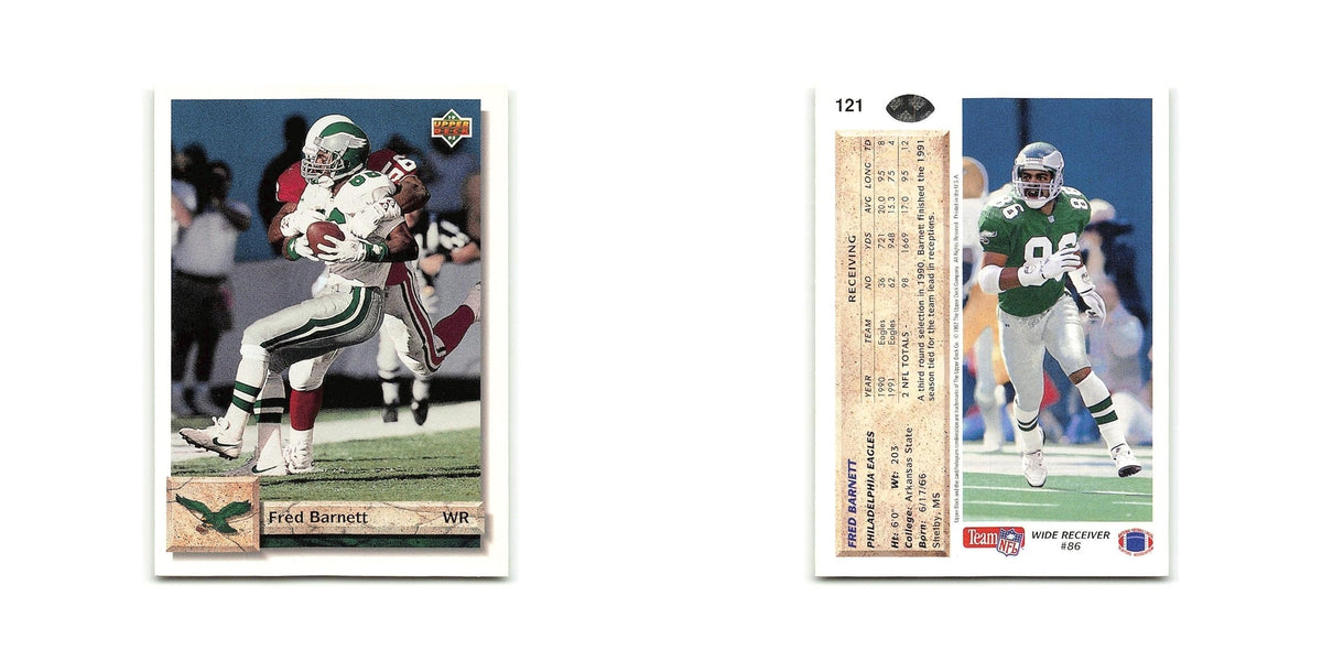 Fred Barnett 1992 Upper Deck #121 Philadelphia Eagles Football Card NM