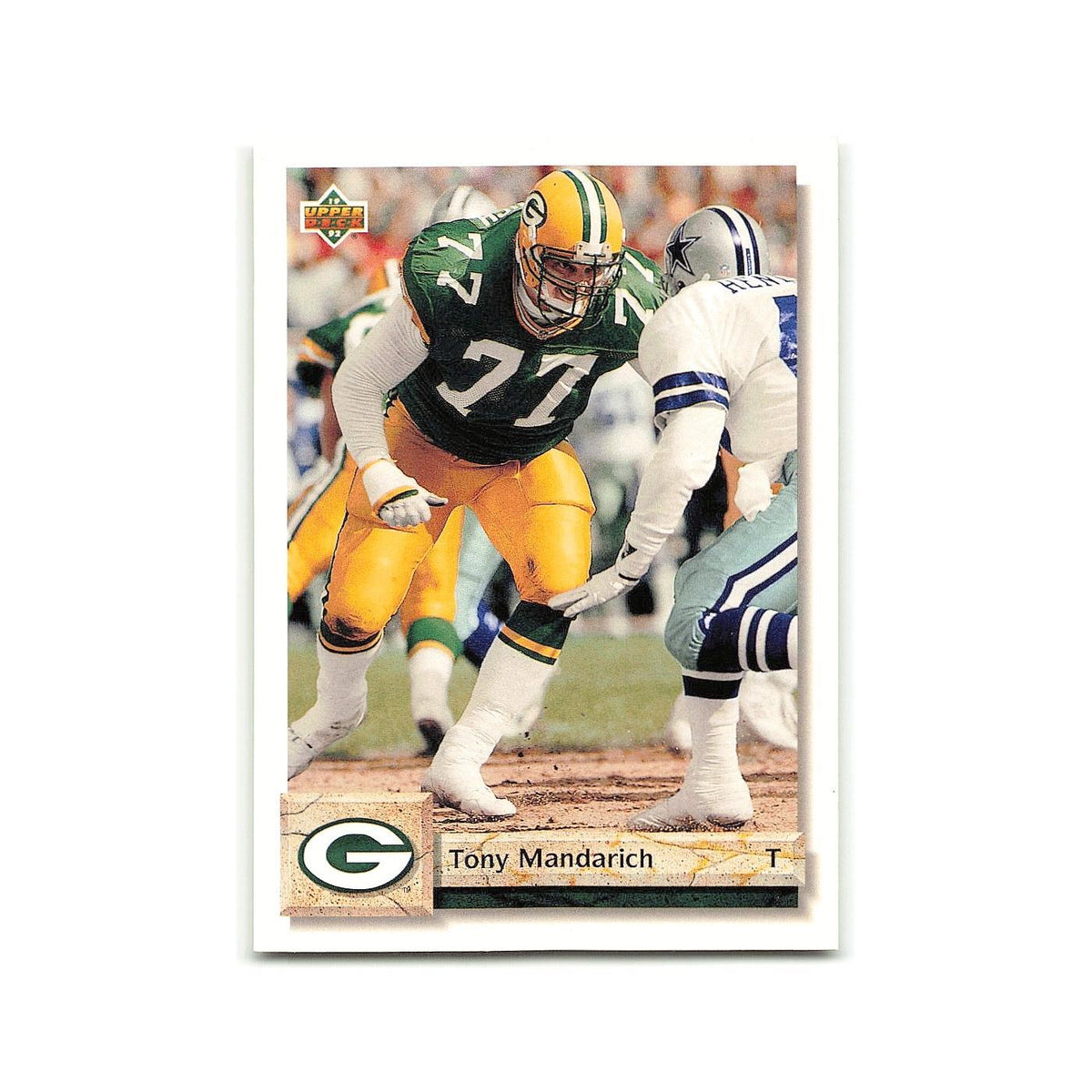 Tony Mandarich 1992 Upper Deck #237 Green Bay Packers Football Card NM