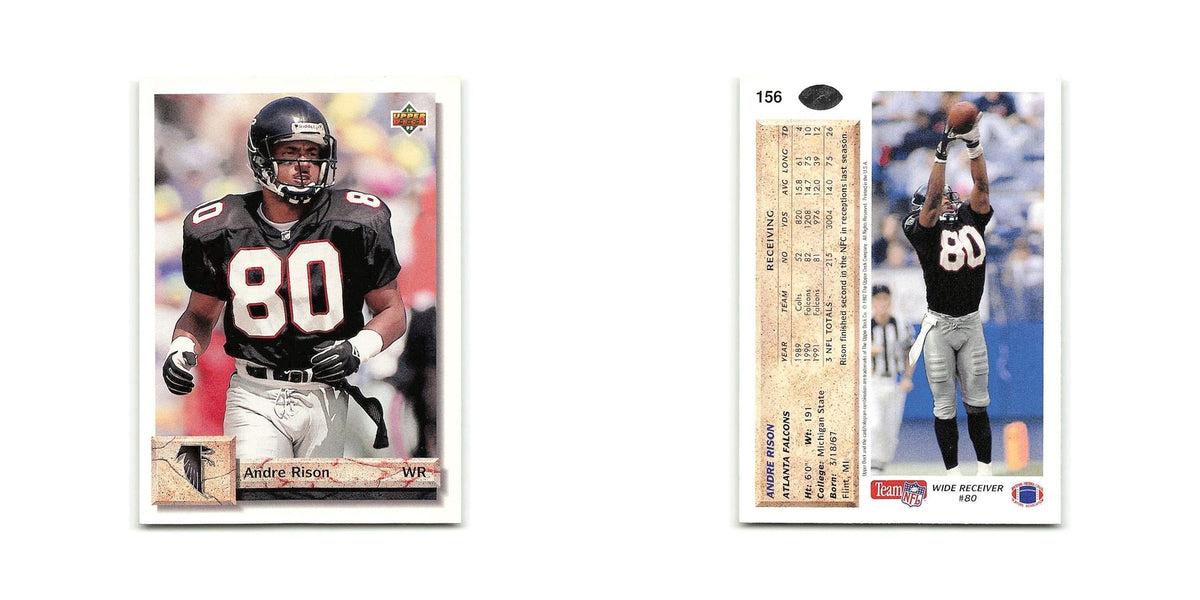 Andre Rison 1992 Upper Deck #156 Atlanta Falcons Football Card NM