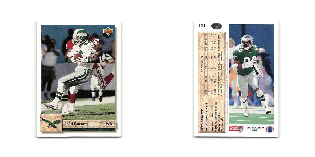 Fred Barnett 1992 Upper Deck #121 Philadelphia Eagles Football Card NM