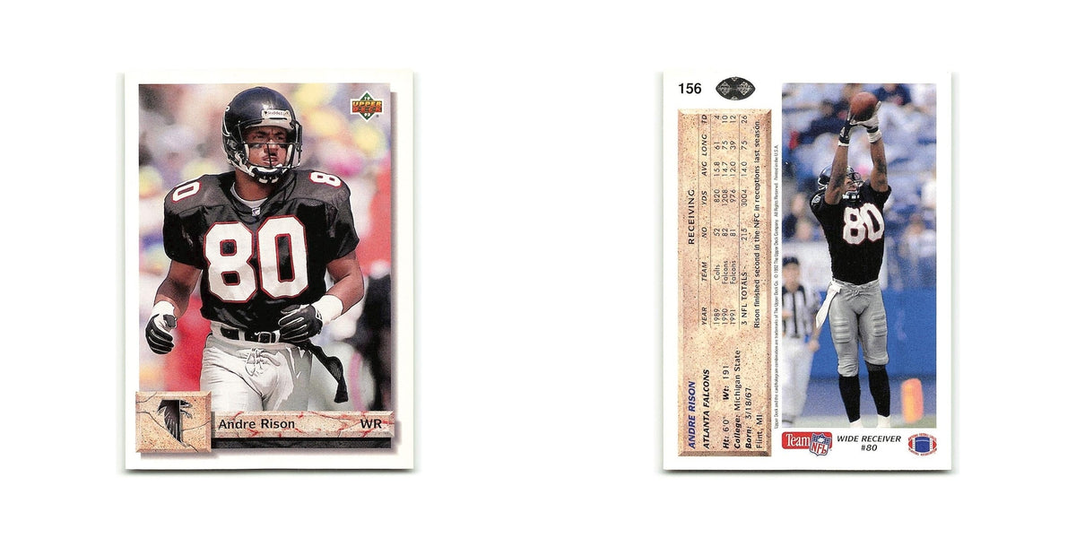 Andre Rison 1992 Upper Deck #156 Atlanta Falcons Football Card NM