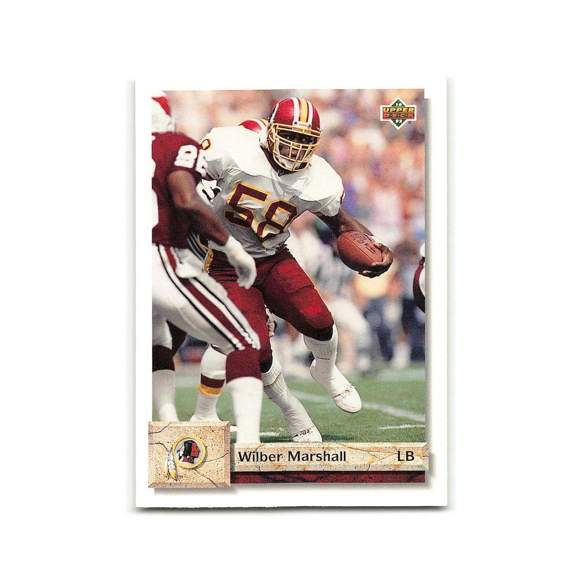 Wilber Marshall 1992 Upper Deck #261 Washington Redskins Football Card NM