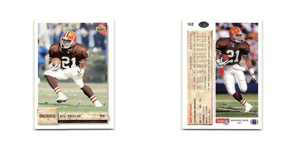 Eric Metcalf 1992 Upper Deck #162 Cleveland Browns Football Card NM