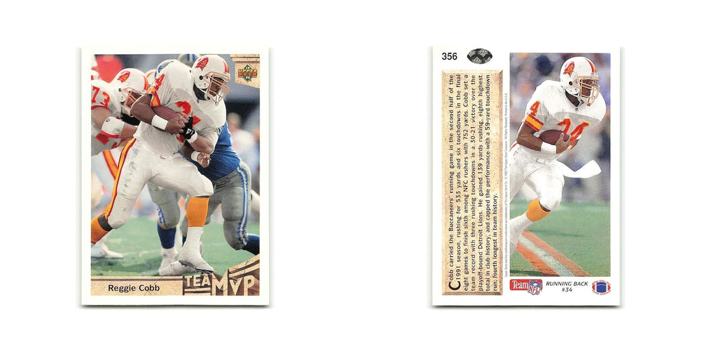 Reggie Cobb 1992 Upper Deck #356 Tampa Bay Buccaneers Football Card NM