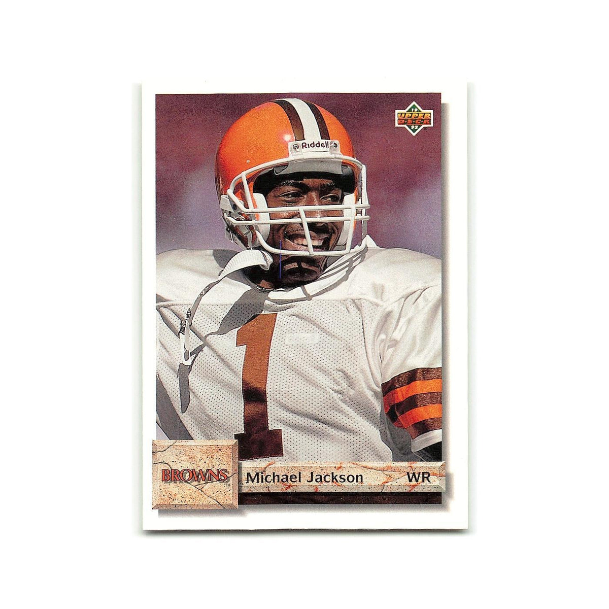 Michael Jackson 1992 Upper Deck #68 Cleveland Browns Football Card NM