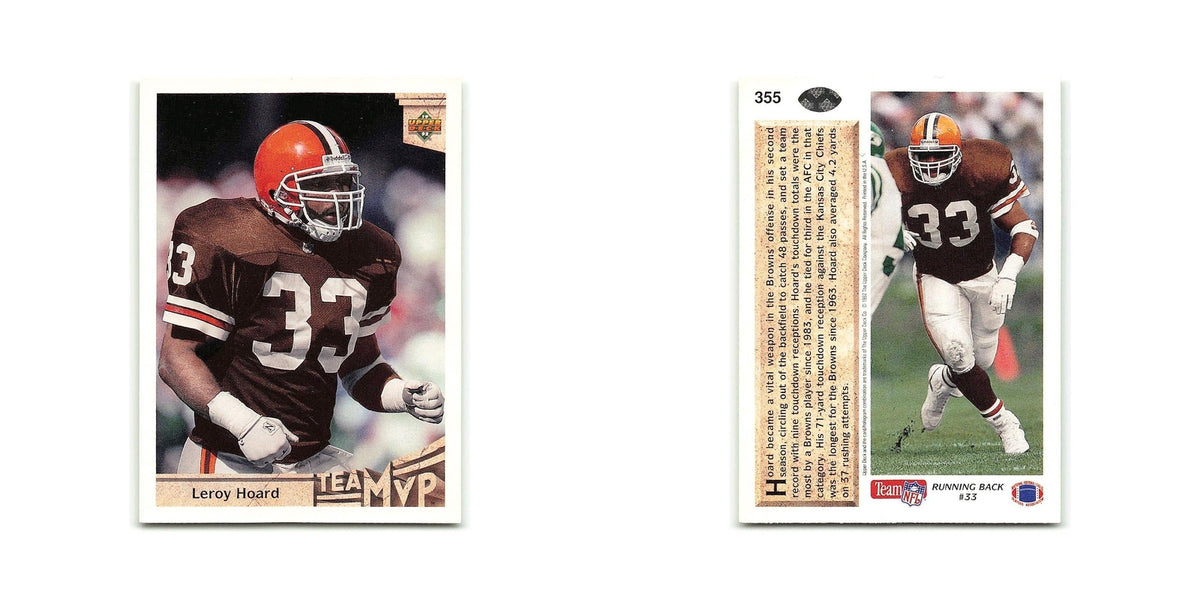 Leroy Hoard 1992 Upper Deck #355 Cleveland Browns Football Card NM