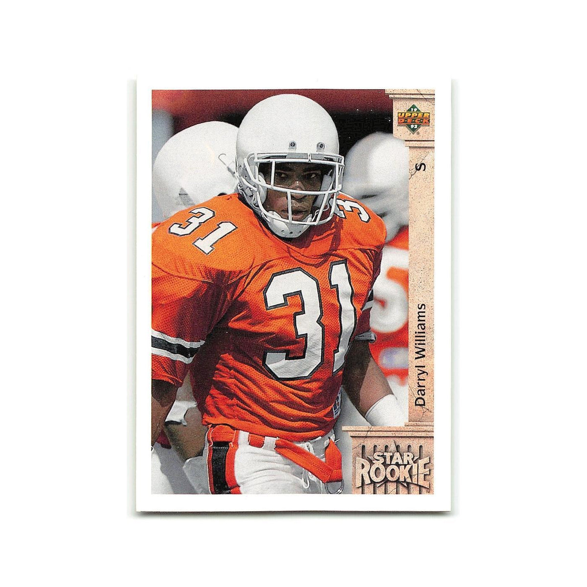 Darryl Williams Rookie 1992 Upper Deck #28 Cincinnati Bengals Football Card NM