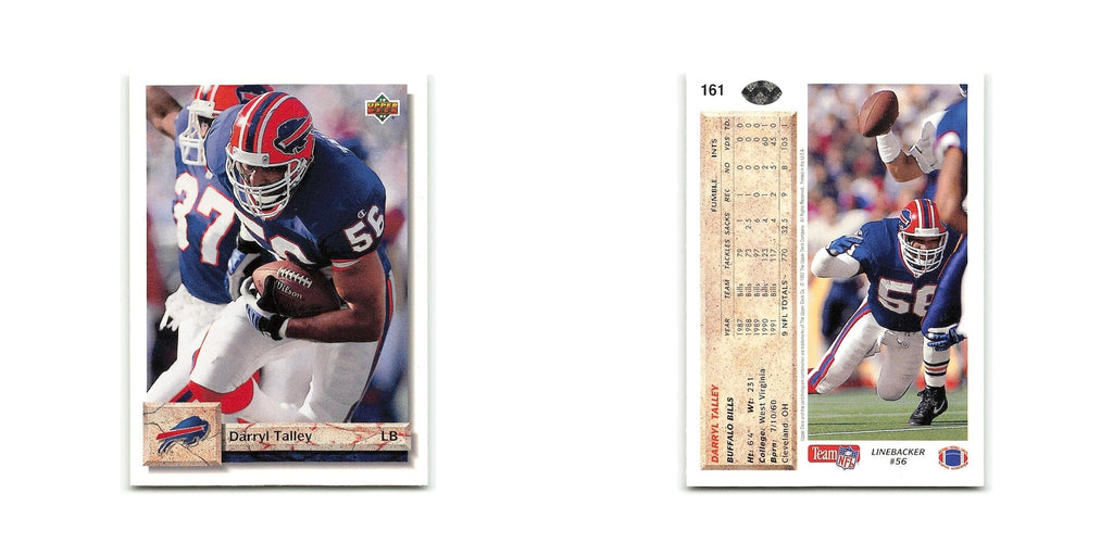 Darryl Talley 1992 Upper Deck #161 Buffalo Bills Football Card NM