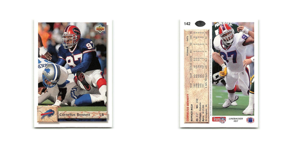 Cornelius Bennett 1992 Upper Deck #142 Buffalo Bills Football Card NM