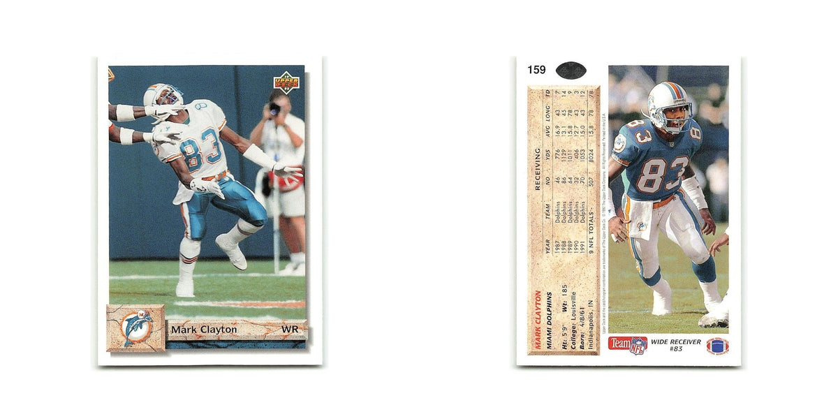 Mark Clayton 1992 Upper Deck #159 Miami Dolphins Football Card NM