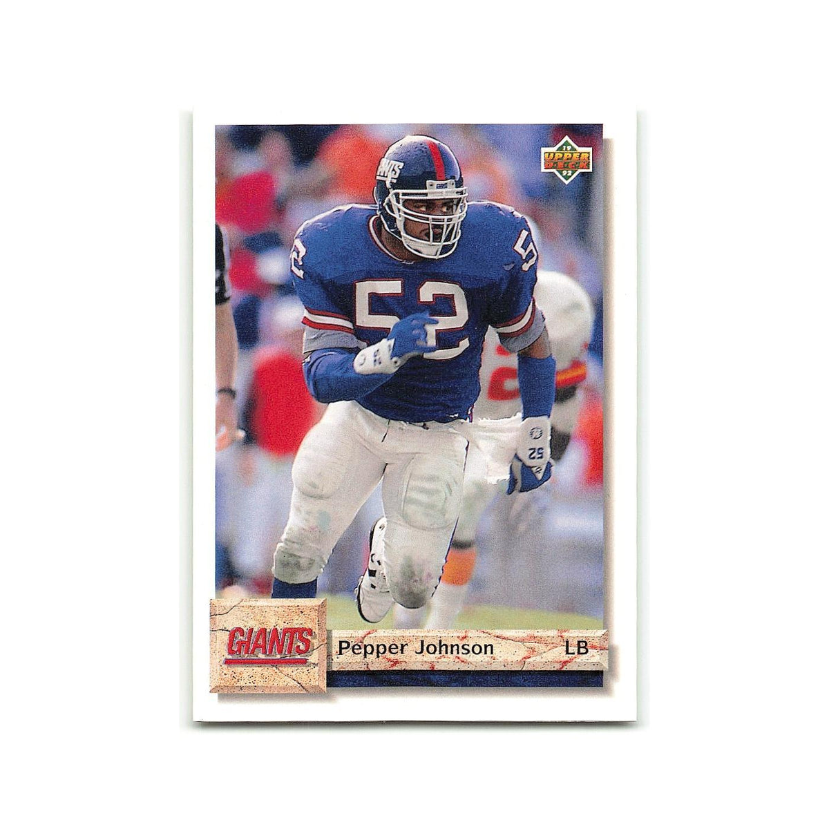 Pepper Johnson 1992 Upper Deck #225 New York Giants Football Card NM