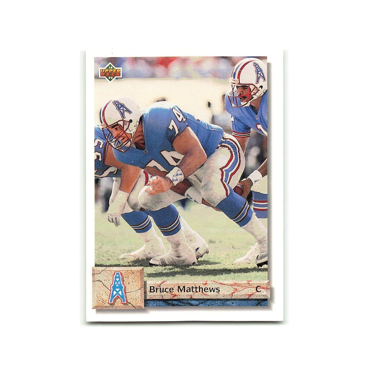 Bruce Matthews 1992 Upper Deck #112 Houston Oilers Football Card NM