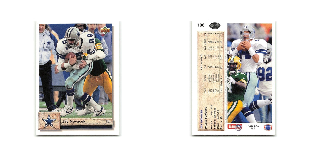 Jay Novacek 1992 Upper Deck #106 Dallas Cowboys Football Card NM