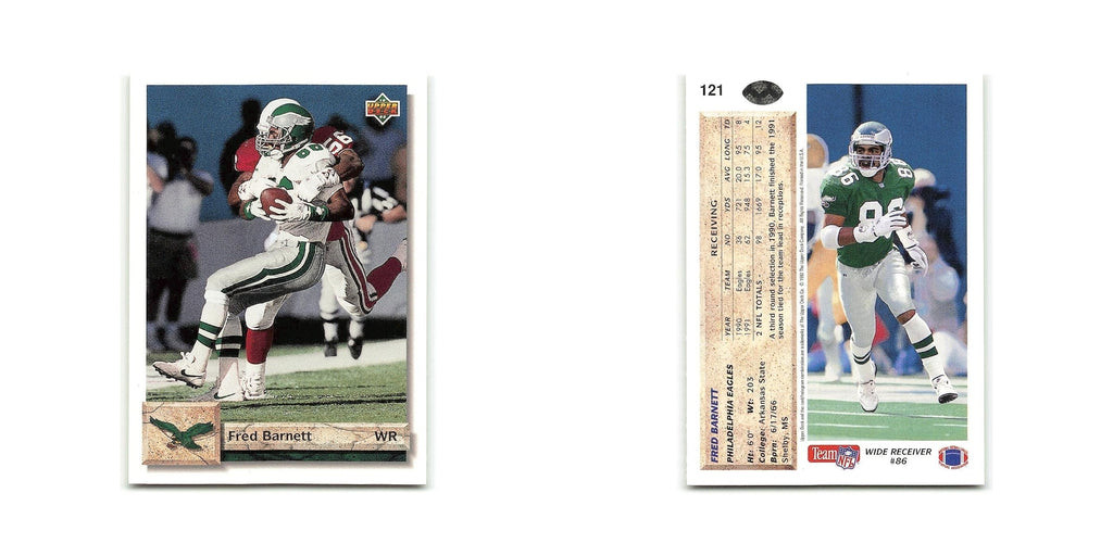 Fred Barnett 1992 Upper Deck #121 Philadelphia Eagles Football Card NM