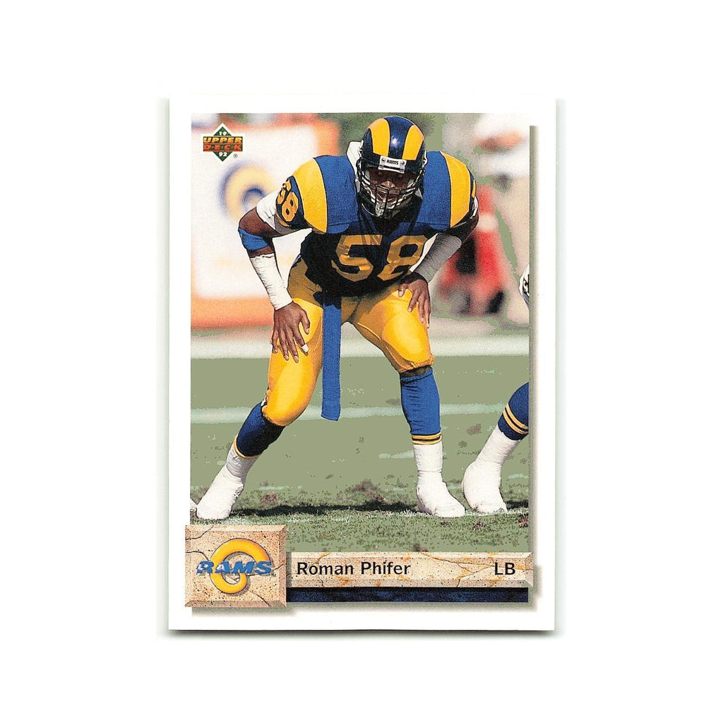 Roman Phifer 1992 Upper Deck #342 Los Angeles Rams Football Card NM