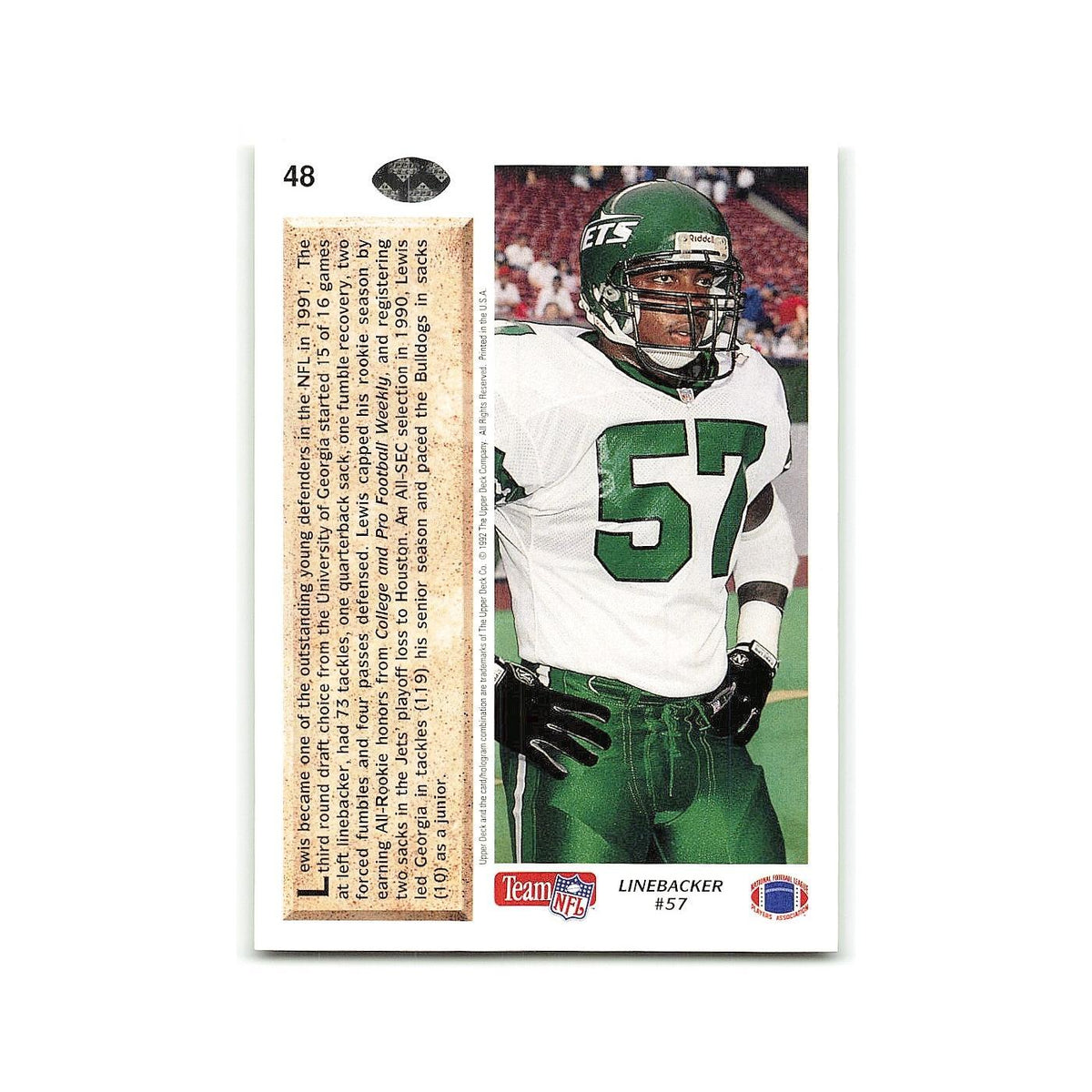 Dana Hall Rookie 1992 Upper Deck #48 San Francisco 49ers Football Card NM
