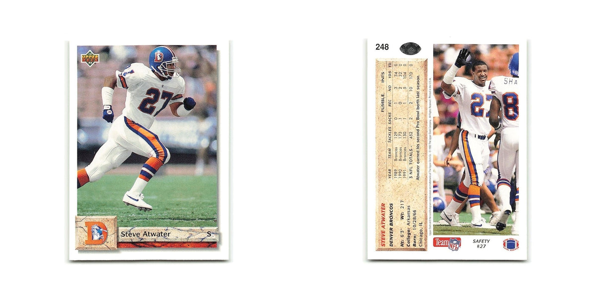 Steve Atwater 1992 Upper Deck #248 Denver Broncos Football Card NM