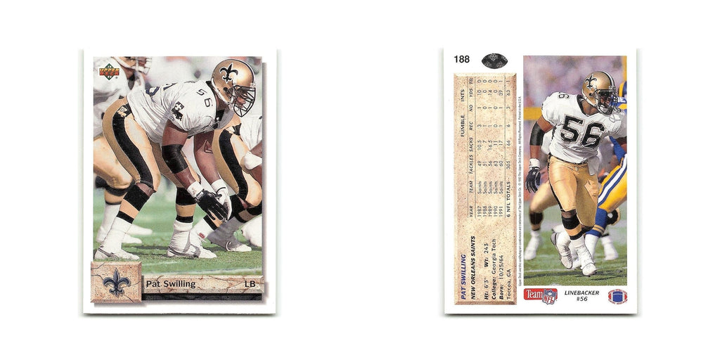 Pat Swilling 1992 Upper Deck #188 New Orleans Saints Football Card NM