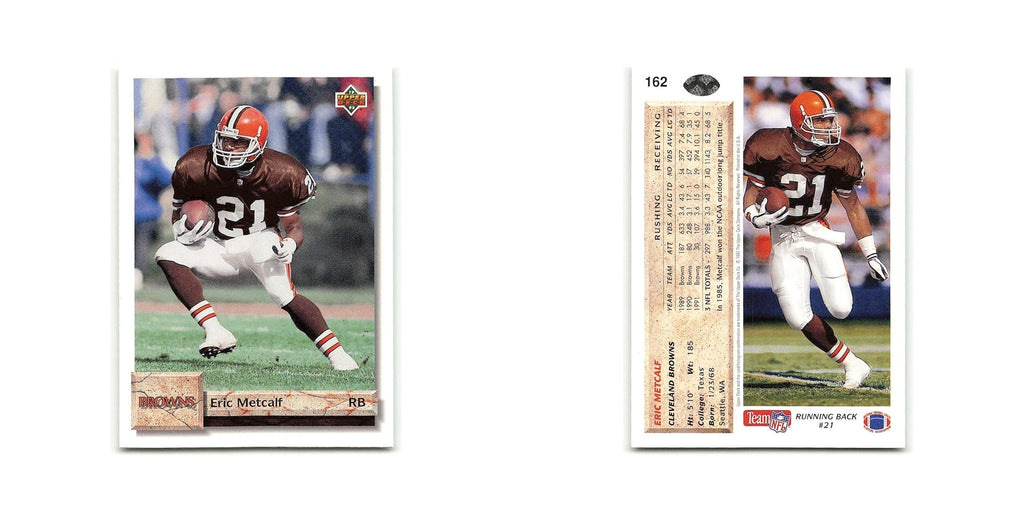 Eric Metcalf 1992 Upper Deck #162 Cleveland Browns Football Card NM