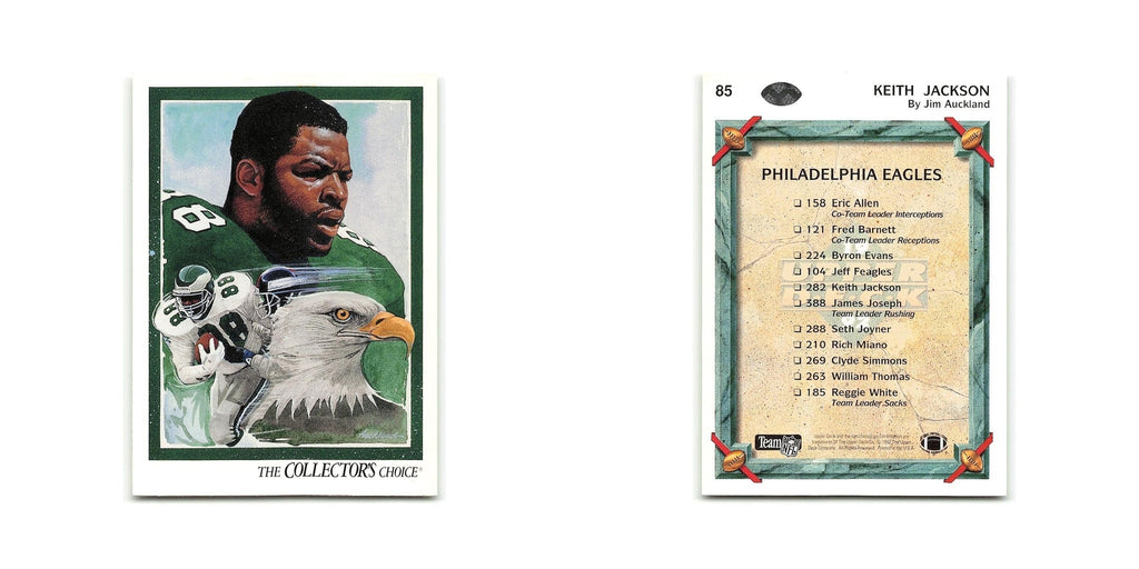 Keith Jackson 1992 Upper Deck #85 Philadelphia Eagles Football Card NM