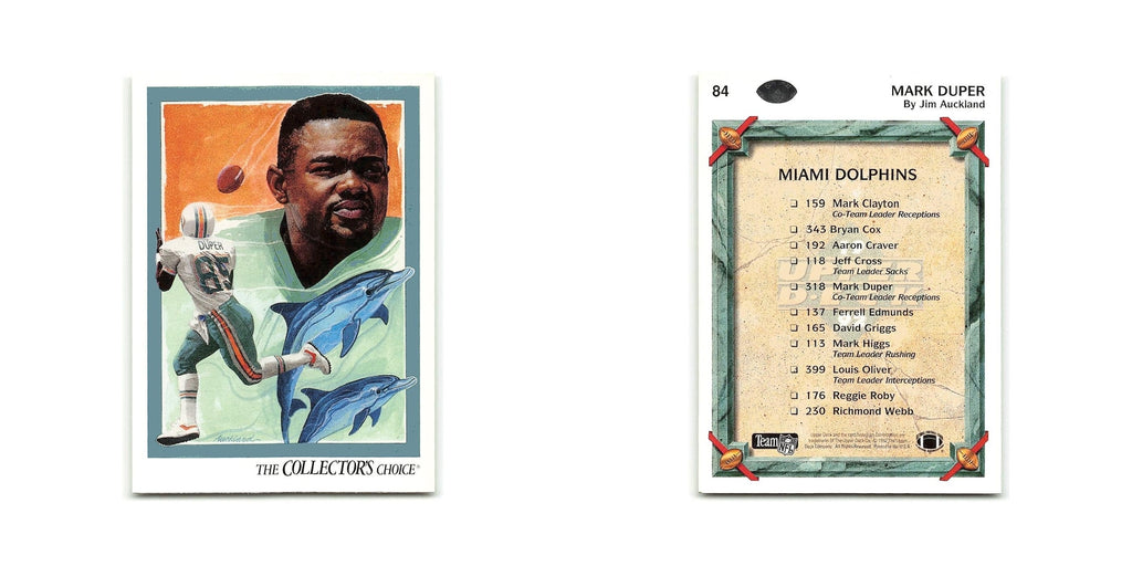 Mark Duper 1992 Upper Deck #84 Miami Dolphins Football Card NM