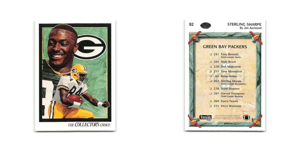 Sterling Sharpe 1992 Upper Deck #92 Green Bay Packers Football Card NM