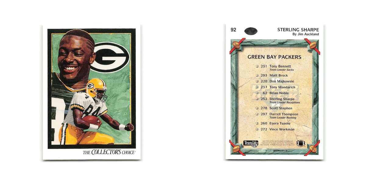 Sterling Sharpe 1992 Upper Deck #92 Green Bay Packers Football Card NM