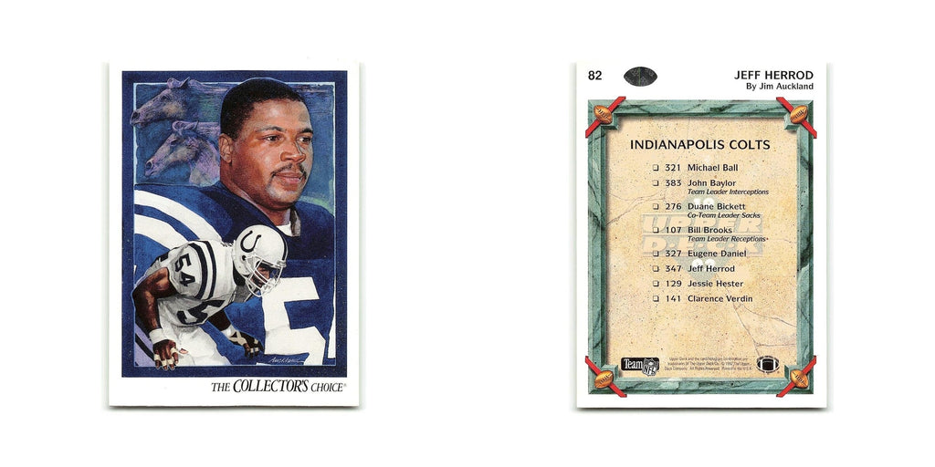 Jeff Herrod 1992 Upper Deck #82 Indianapolis Colts Football Card NM