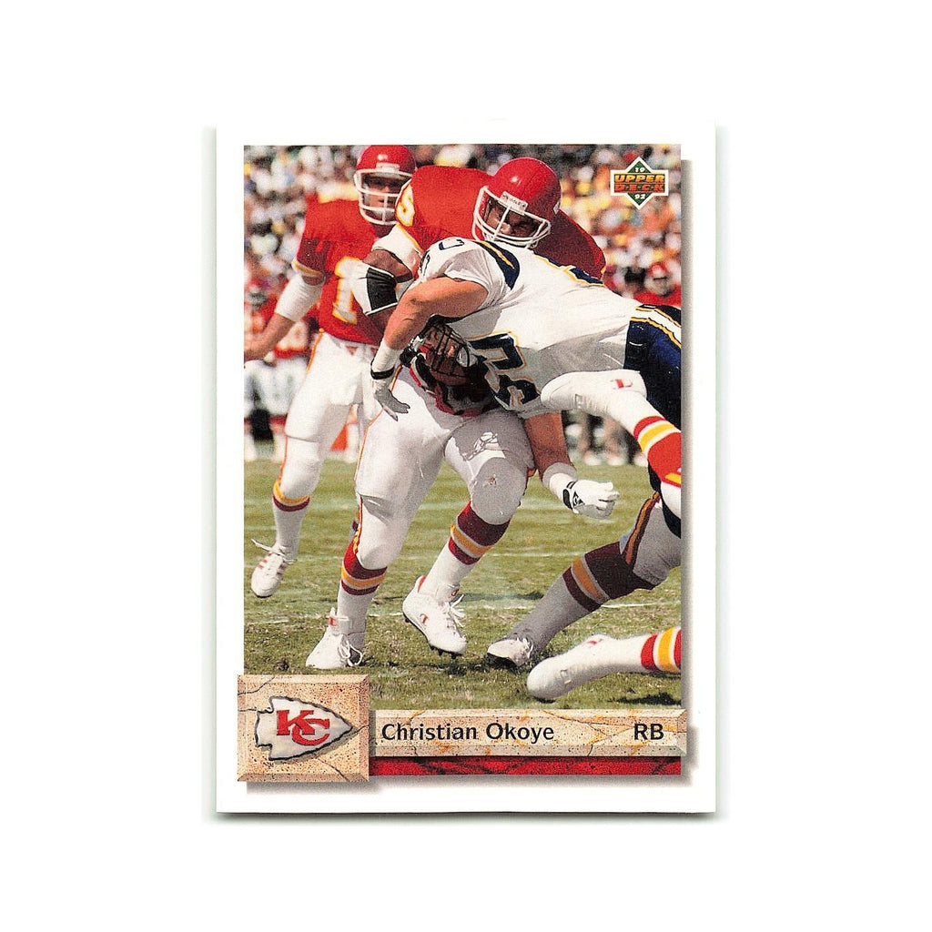 Christian Okoye 1992 Upper Deck #135 Kansas City Chiefs Football Card NM