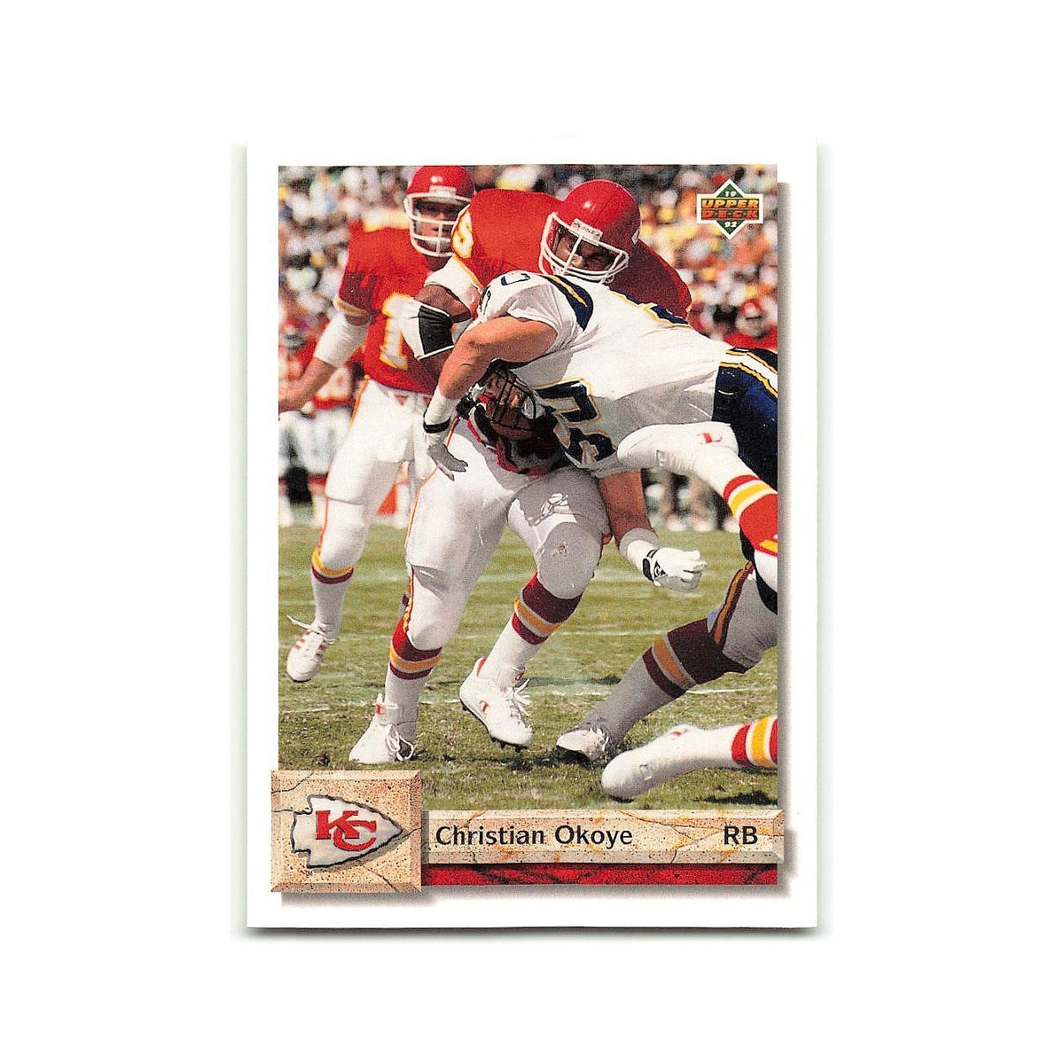 Christian Okoye 1992 Upper Deck #135 Kansas City Chiefs Football Card NM