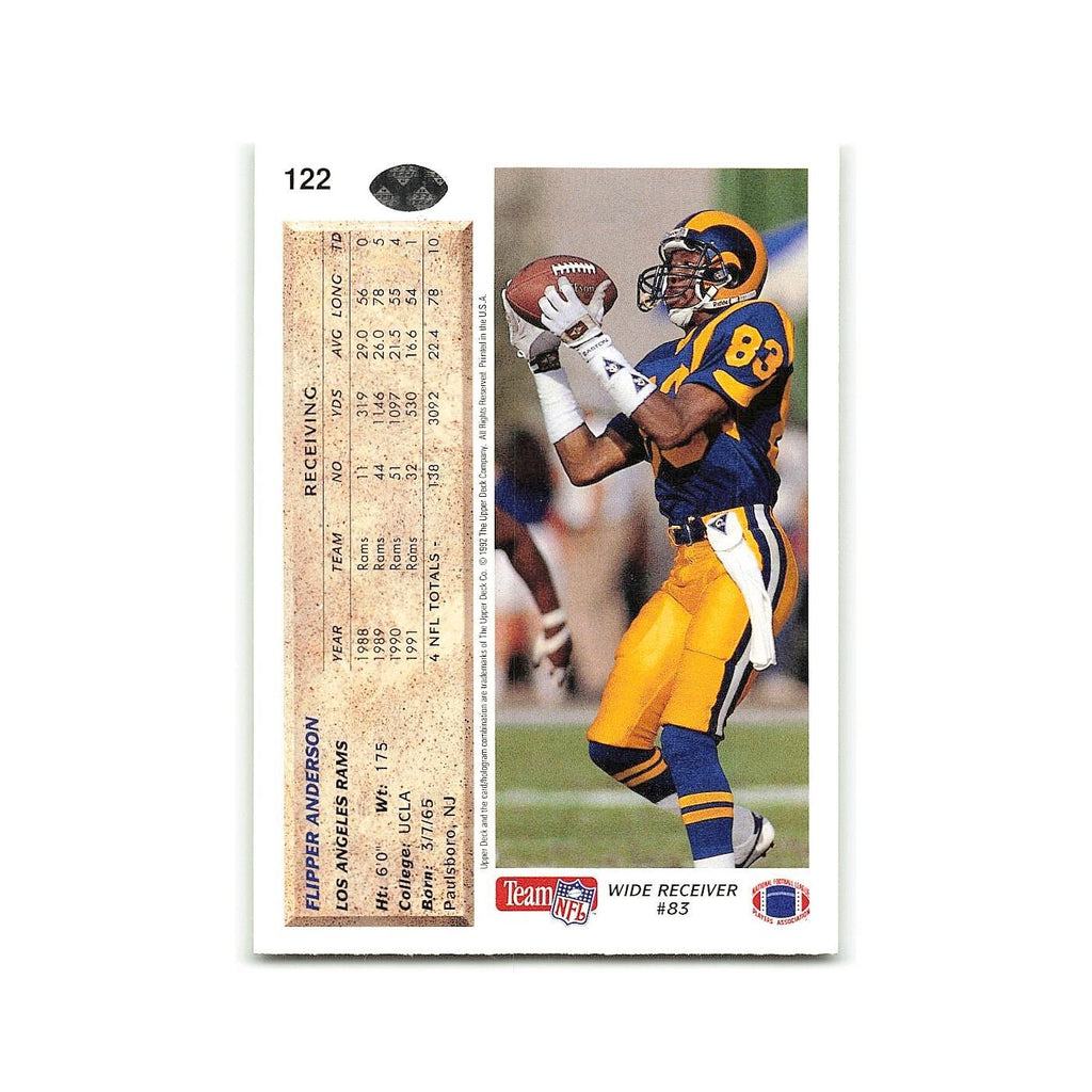 Flipper Anderson 1992 Upper Deck #122 Los Angeles Rams Football Card NM