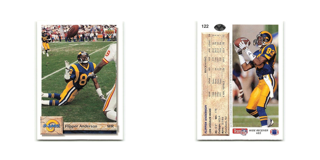 Flipper Anderson 1992 Upper Deck #122 Los Angeles Rams Football Card NM