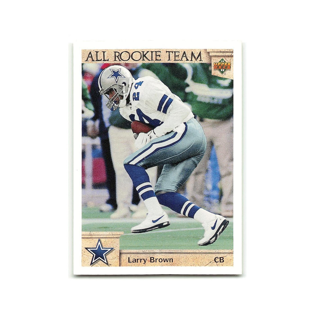 Larry Brown Rookie 1992 Upper Deck #52 Dallas Cowboys Football Card NM