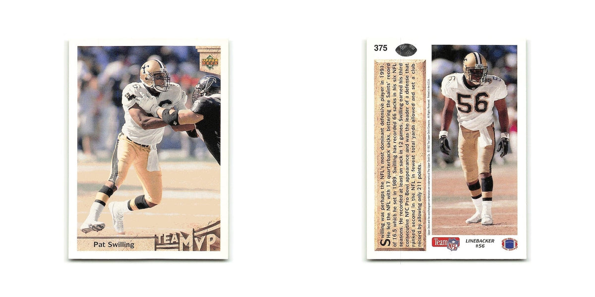 Pat Swilling 1992 Upper Deck #375 New Orleans Saints Football Card NM