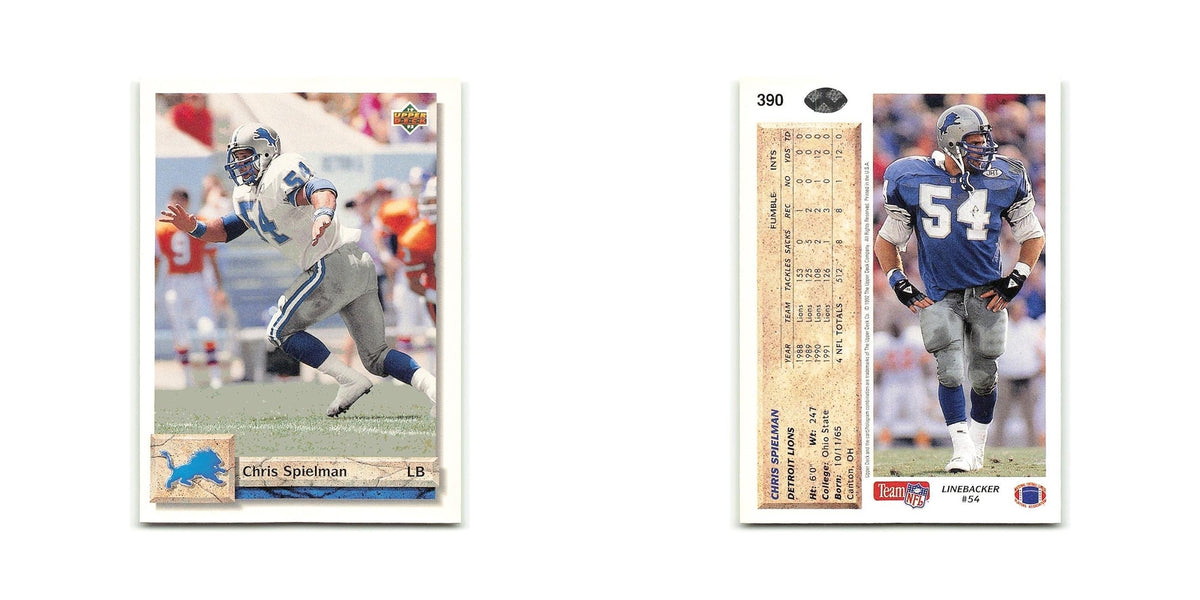 Chris Spielman 1992 Upper Deck #390 Detroit Lions Football Card NM
