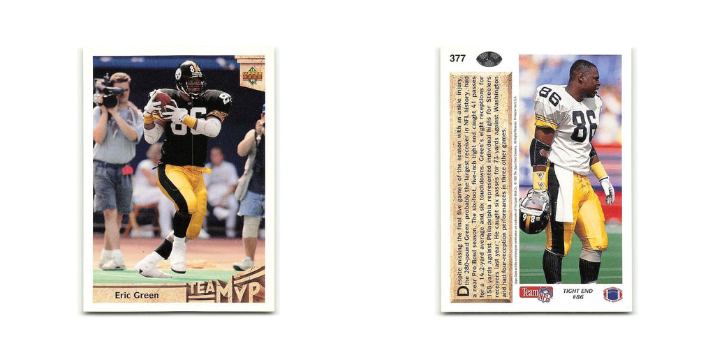 Eric Green 1992 Upper Deck #377 Pittsburgh Steelers Football Card NM