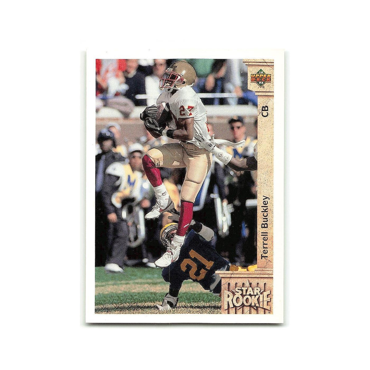 Terrell Buckley Rookie 1992 Upper Deck #6 Green Bay Packers Football Card NM