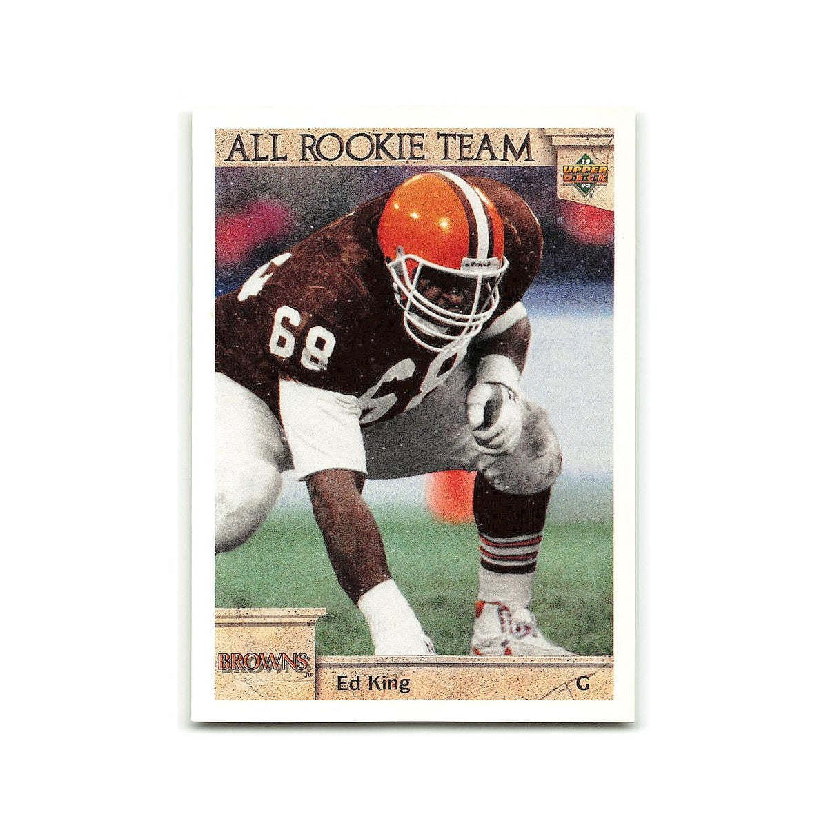 Ed King Rookie 1992 Upper Deck #40 Cleveland Browns Football Card NM