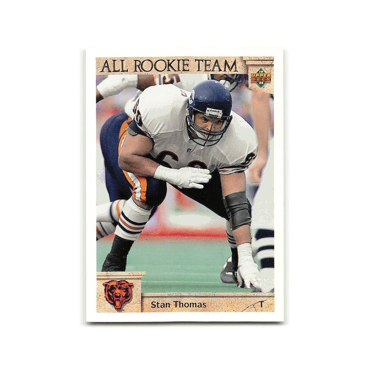 Stan Thomas Rookie 1992 Upper Deck #39 Chicago Bears Football Card NM