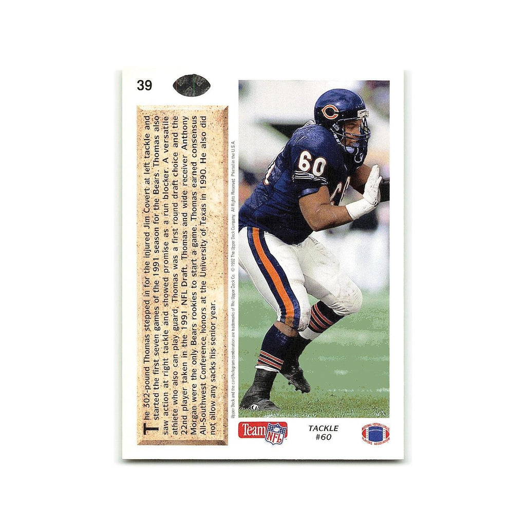 Stan Thomas Rookie 1992 Upper Deck #39 Chicago Bears Football Card NM