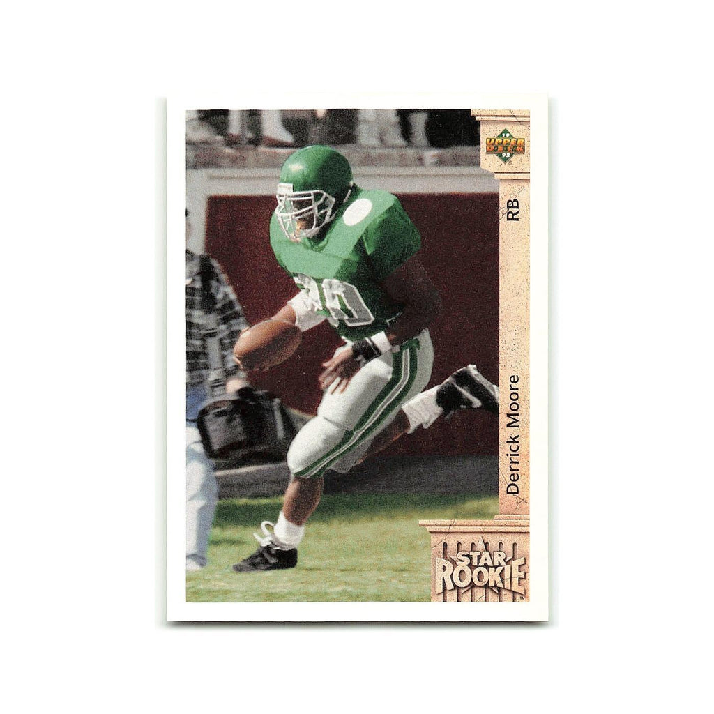 Derrick Moore Rookie 1992 Upper Deck #17 Atlanta Falcons Football Card NM