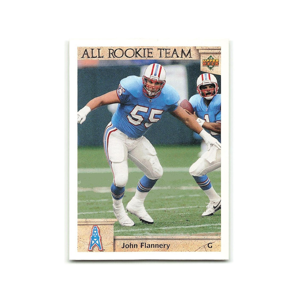 John Flannery Rookie 1992 Upper Deck #38 Houston Oilers Football Card NM