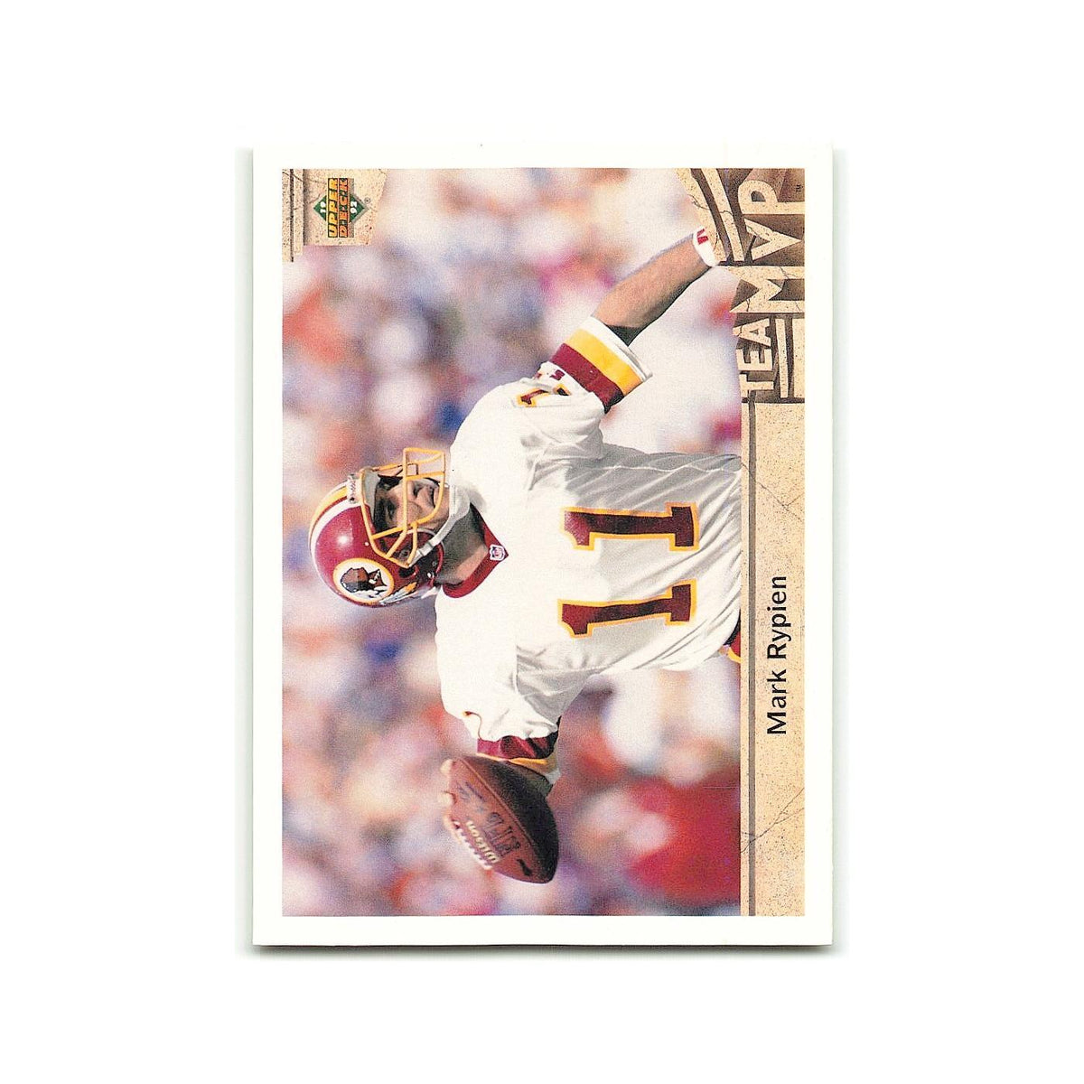Mark Rypien 1992 Upper Deck #374 Washington Redskins Football Card NM