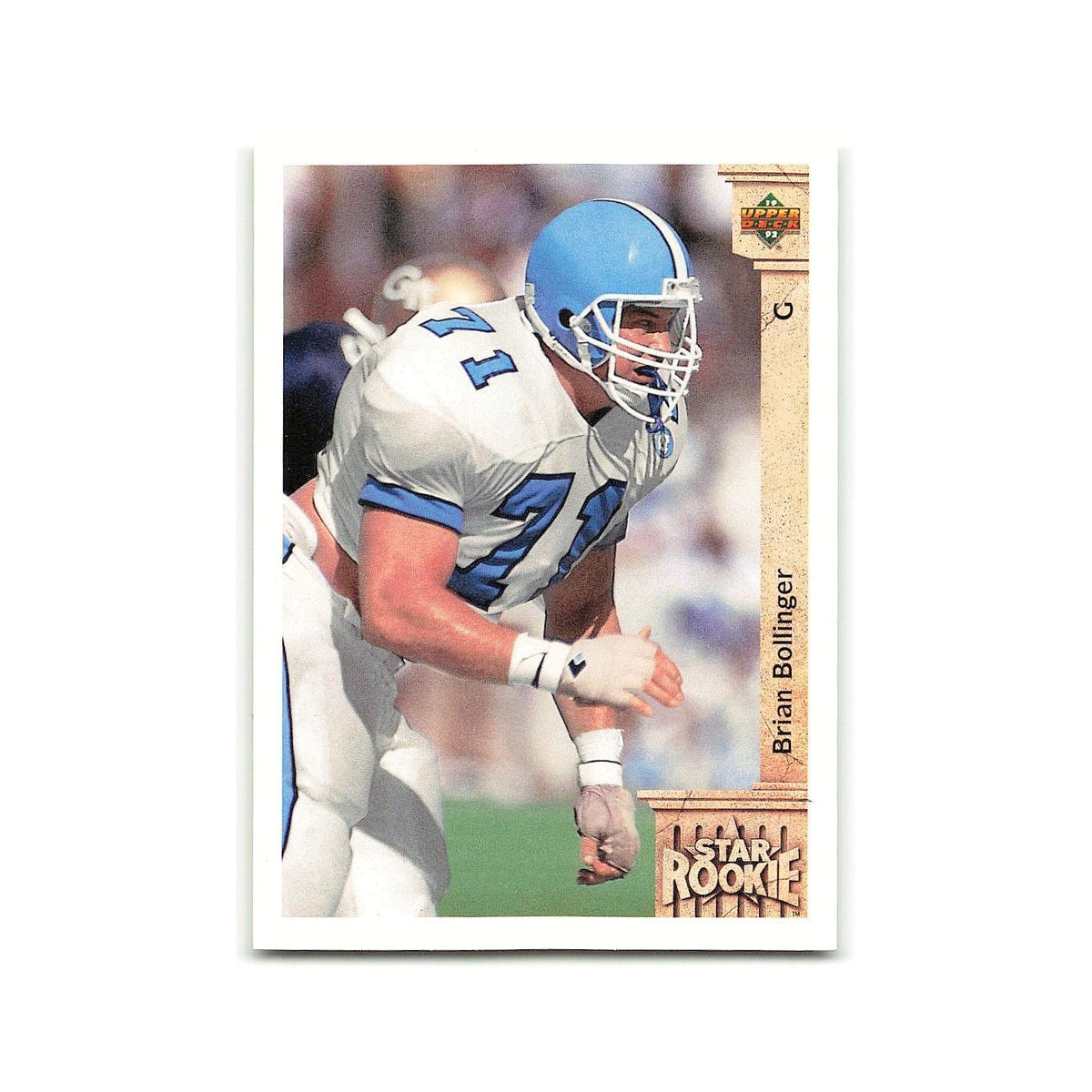 Brian Bollinger Rookie 1992 Upper Deck #4 San Francisco 49ers Football Card NM