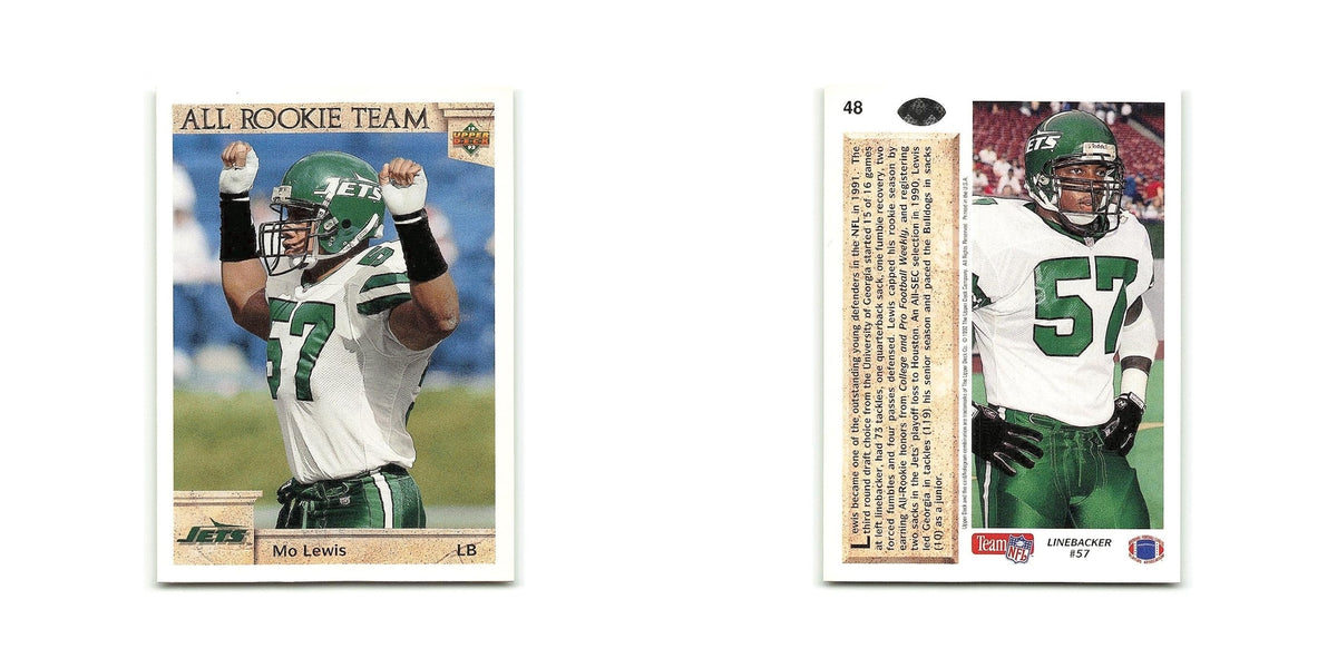 Mo Lewis Rookie 1992 Upper Deck #48 New York Jets Football Card NM