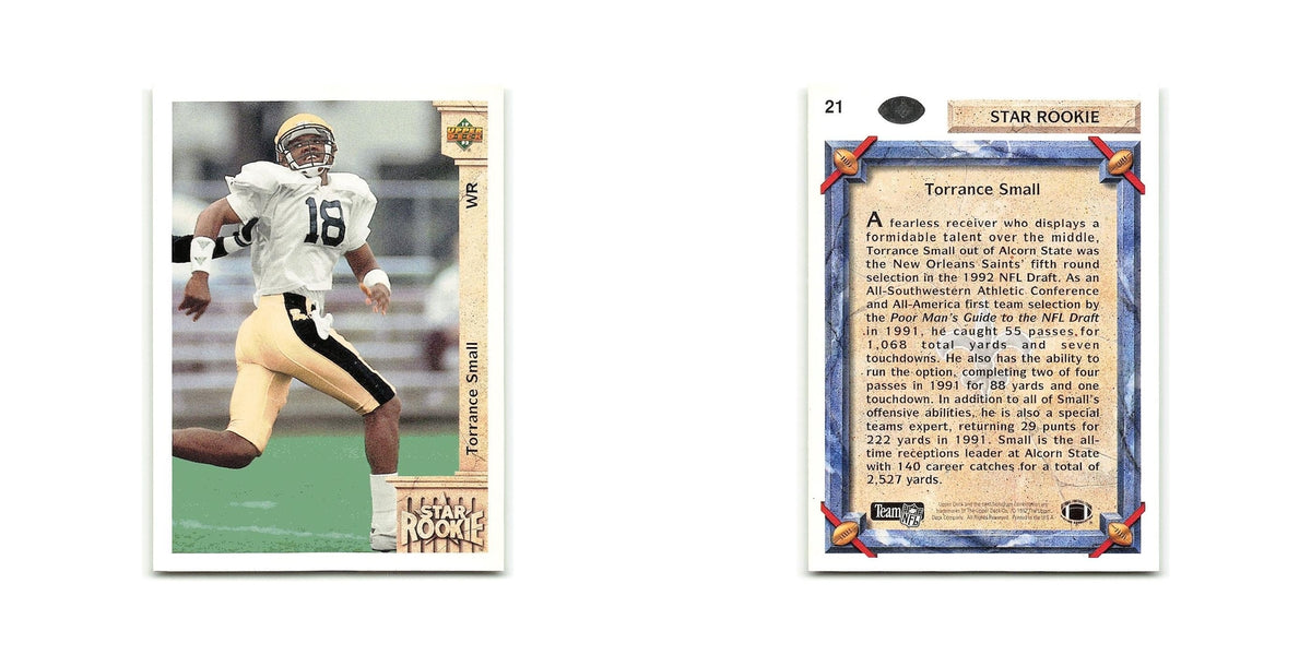 Torrance Small Rookie 1992 Upper Deck #21 New Orleans Saints Football Card NM