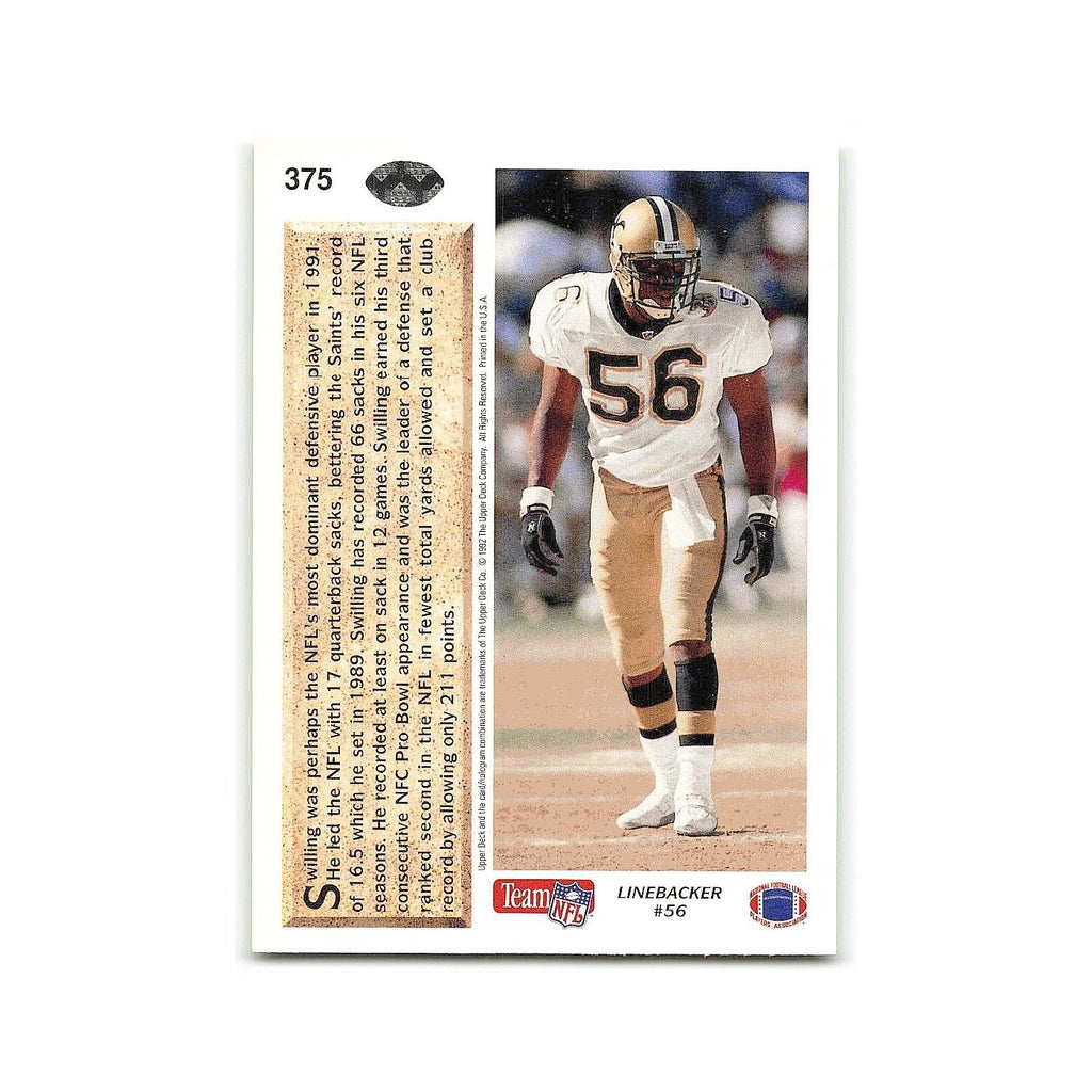 Pat Swilling 1992 Upper Deck #375 New Orleans Saints Football Card NM