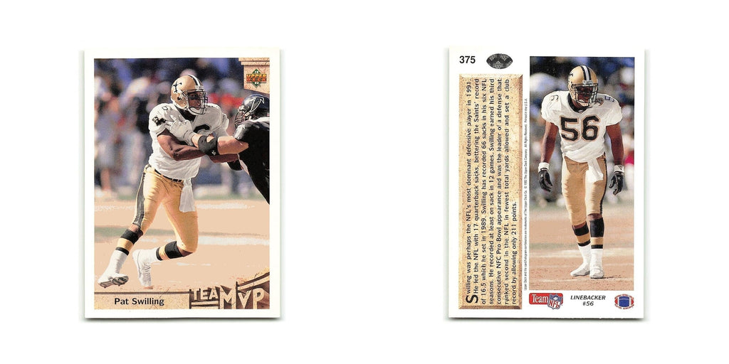 Pat Swilling 1992 Upper Deck #375 New Orleans Saints Football Card NM