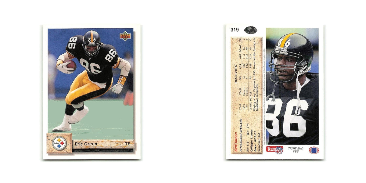 Eric Green 1992 Upper Deck #319 Pittsburgh Steelers Football Card NM