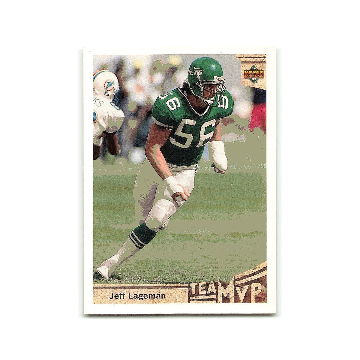 Jeff Lageman 1992 Upper Deck #367 New York Jets Football Card NM